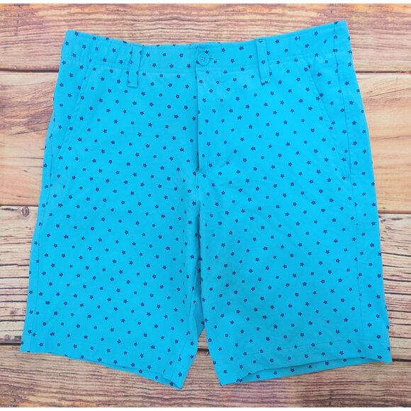 Under Armour Mens Blue Floral Print Golf Shorts 32 - Picture 1 of 7